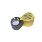 Loupe 21mm oval Lacquer Gold with rubber 10x 